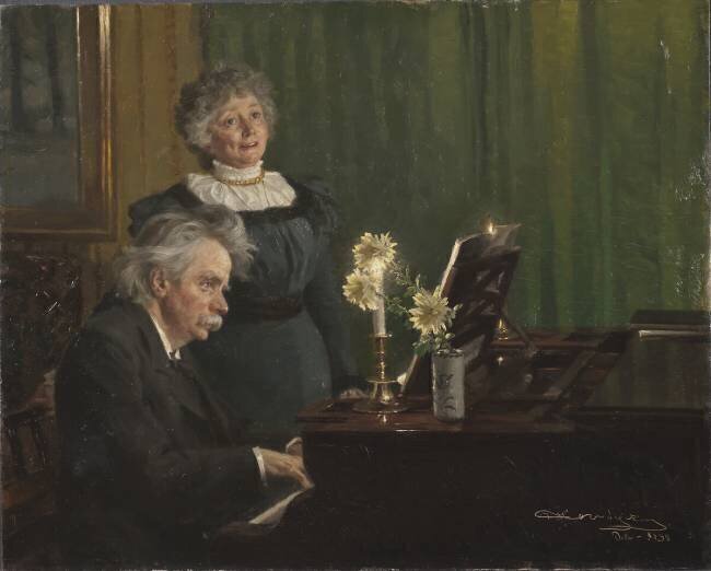 Edvard Grieg et Nina Grieg Peder Severin Kröyer