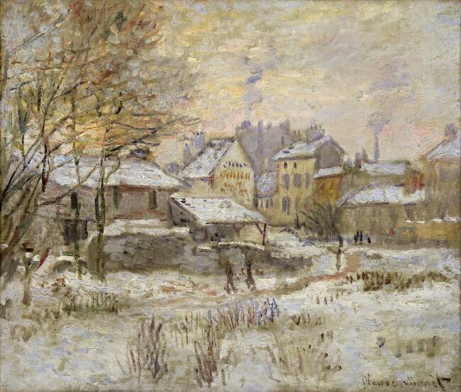 Effet de neige avec soleil couchant Claude Monet