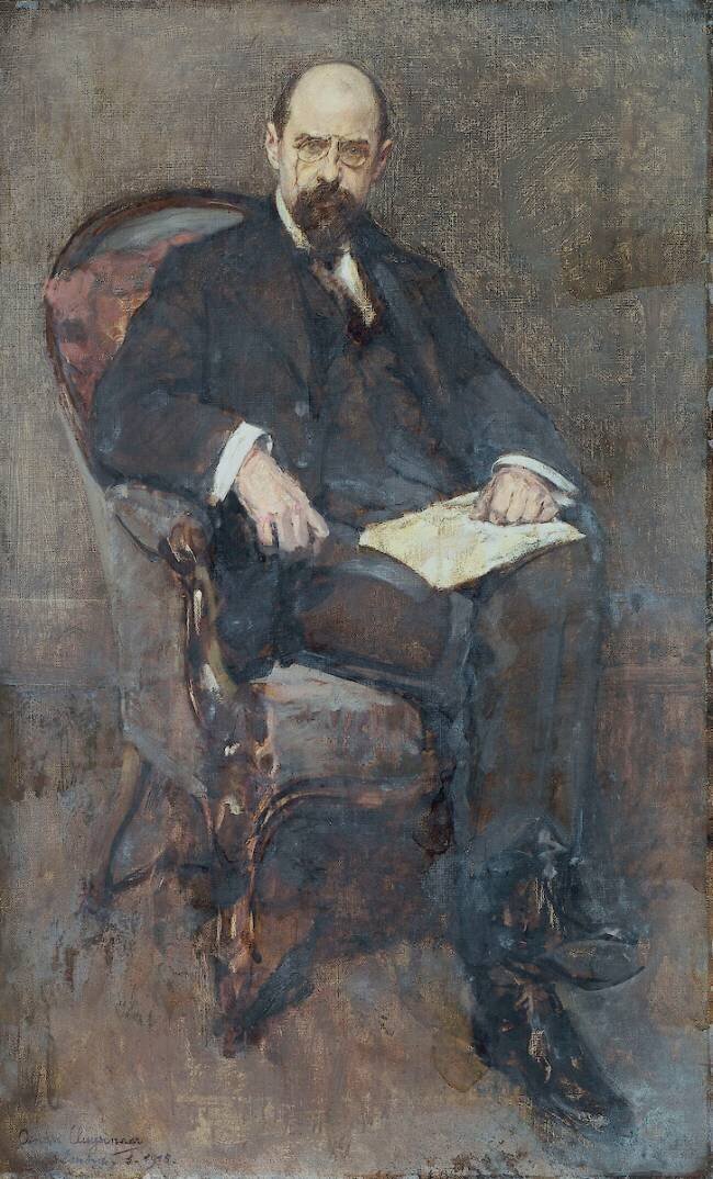 Emile Vandervelde (1866-1938), homme politique belge, esquisse André Cluysenaar