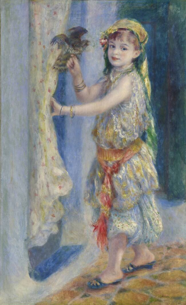 Enfant avec un oiseau Auguste Renoir