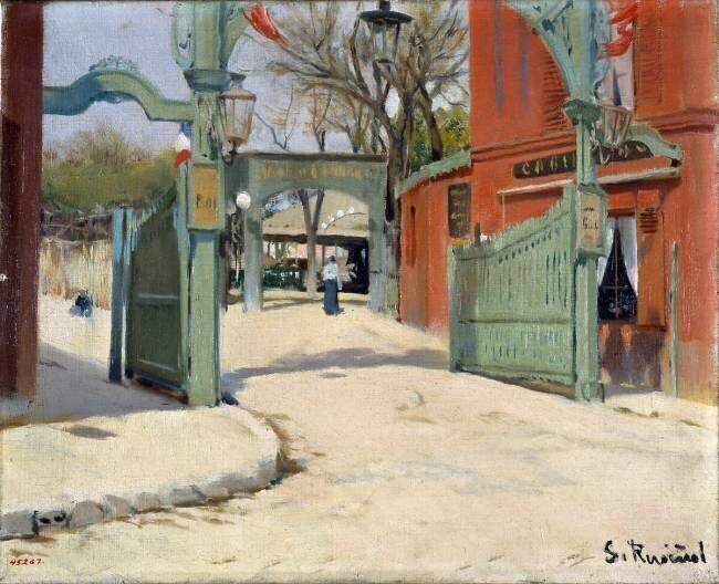 Entrée du parc du Moulin de la Galette Santiago Rusiñol