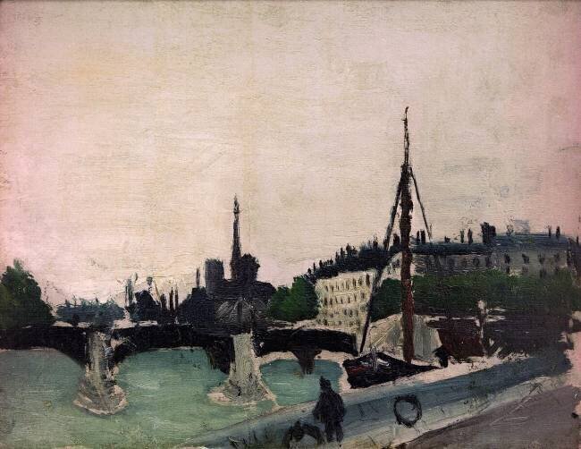 Esquisse, Vue de l’île Saint-Louis prise du quai Henri IV Henri Rousseau