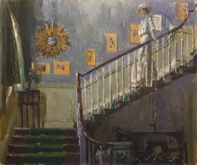 Ethel Sands Descending the Stairs at Newington Walter Richard Sickert
