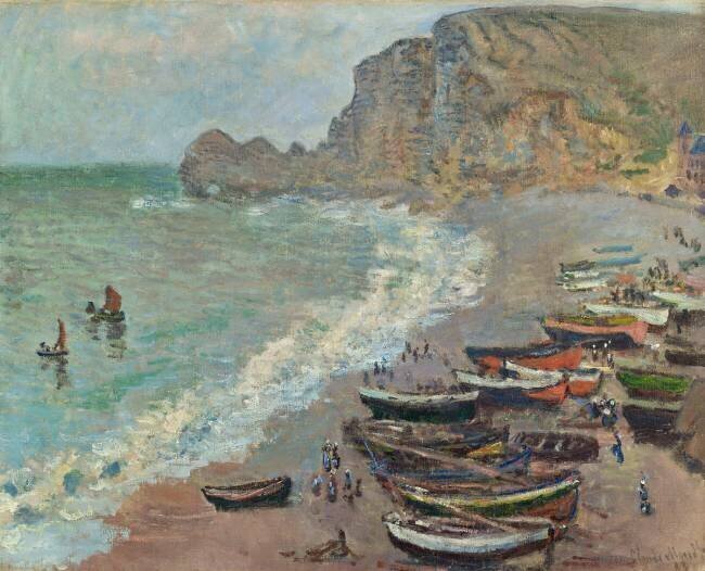 Etreta:la plage et la Porte d'Amont Claude Monet