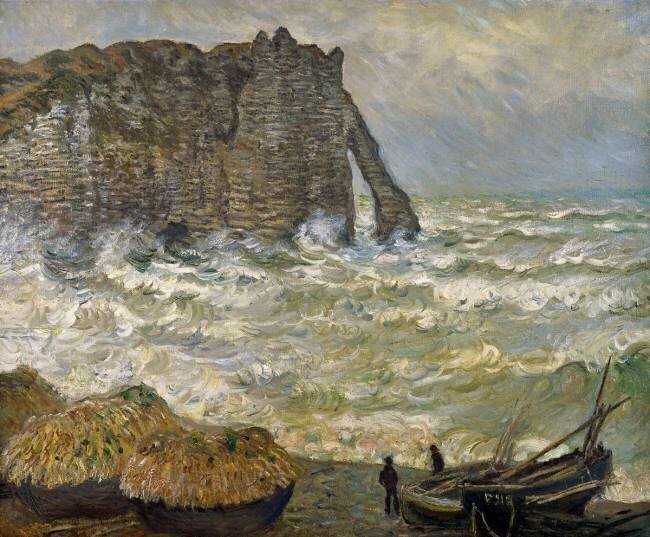 Etretat, mer agitée Claude Monet