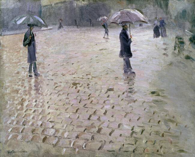 Etude pour une Rue de Paris, un Jour de Pluie Gustave Caillebotte