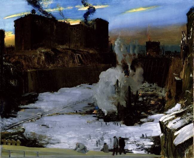 Excavation de la gare de Pennsylvanie  George Wesley Bellows