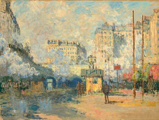 Extérieur de la gare Saint-Lazare Claude Monet