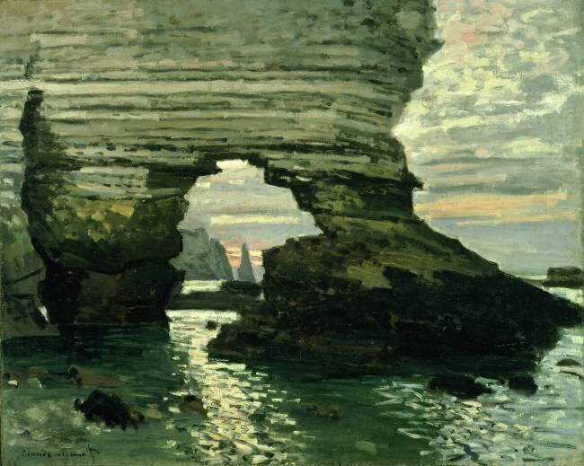Falaise à Etretat Claude Monet