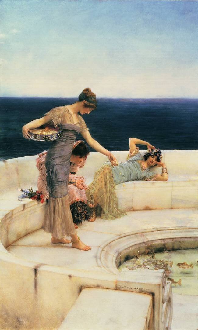 Favoris argentés Lawrence Alma-Tadema