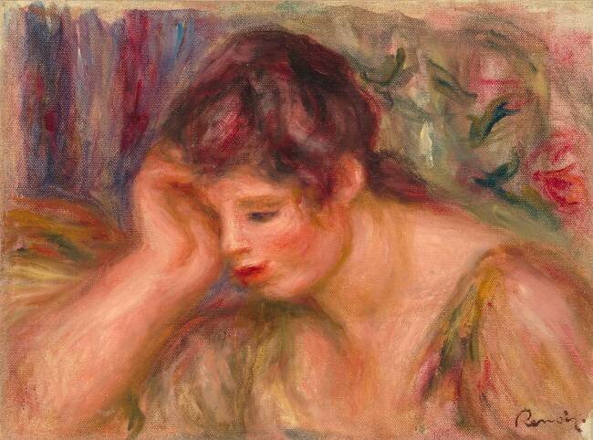 Femme accoudée Auguste Renoir