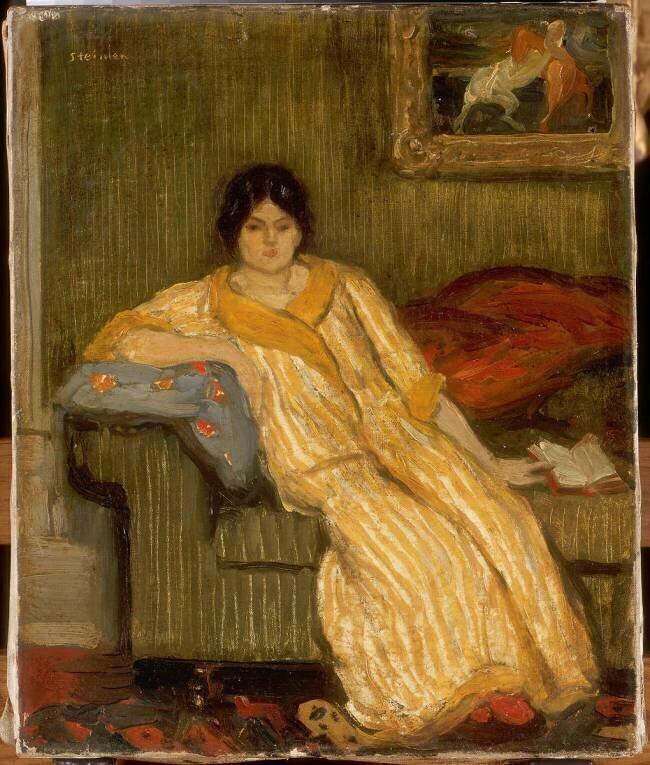 Femme assise dans un canapé Théophile Alexandre Steinlen