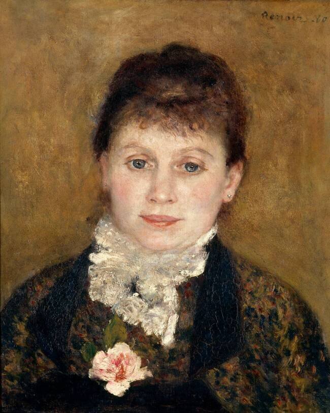 Femme au jabot blanc Auguste Renoir