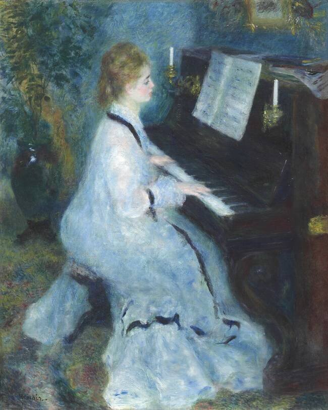 Femme au piano Auguste Renoir