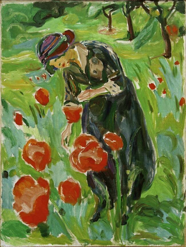 Femme aux Coquelicots Edvard Munch