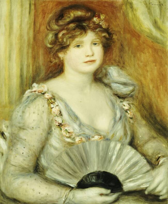 Femme avec un éventail Auguste Renoir