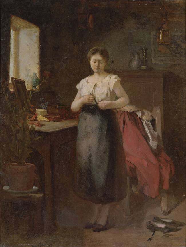 Femme dans un intérieur Eugène Carrière