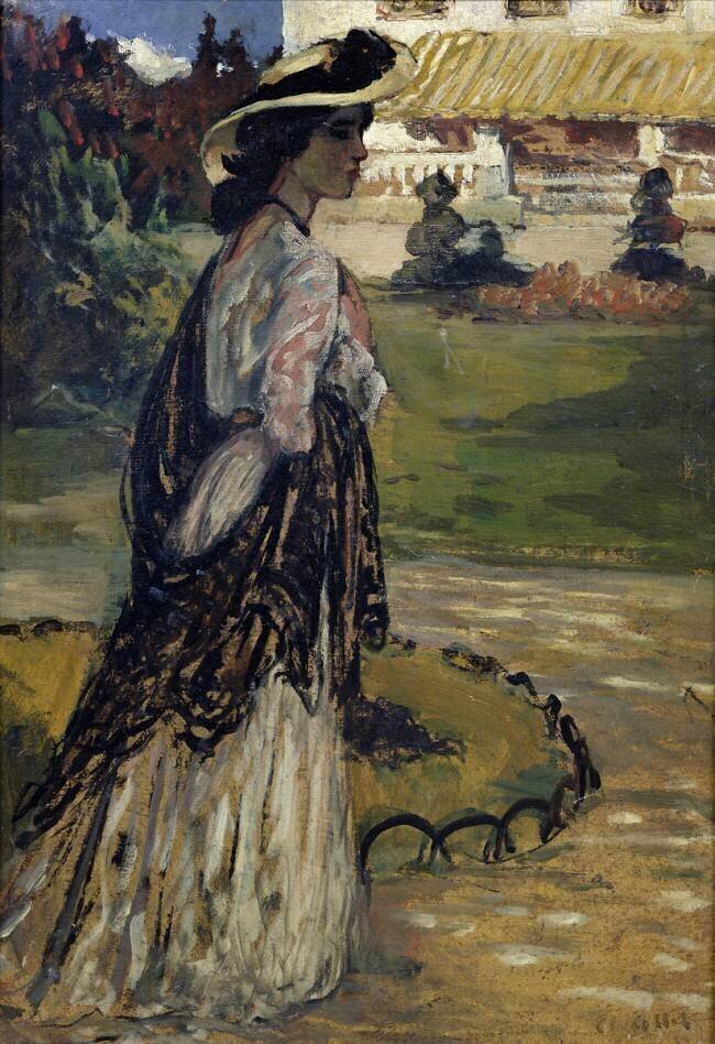 Femme dans un parc Charles Cottet