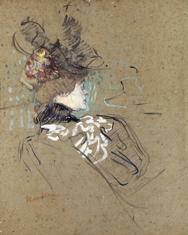 Femme de profil (madame Lucy) Henri de Toulouse-Lautrec