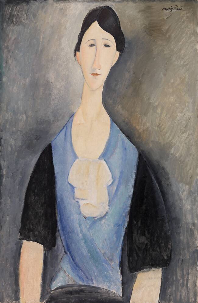 Femme en bleu Amedeo Modigliani