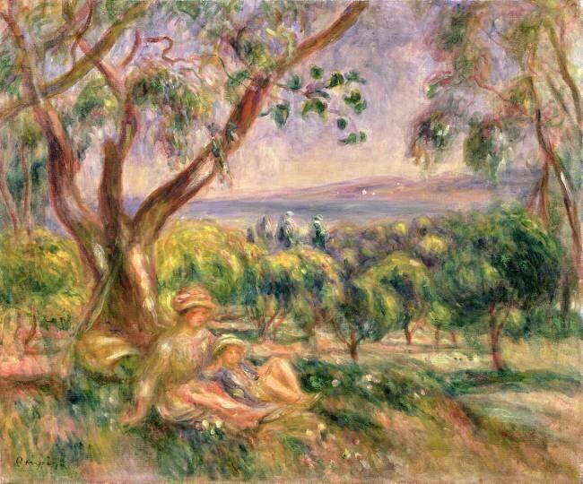 Femme et enfant sous un arbre Auguste Renoir