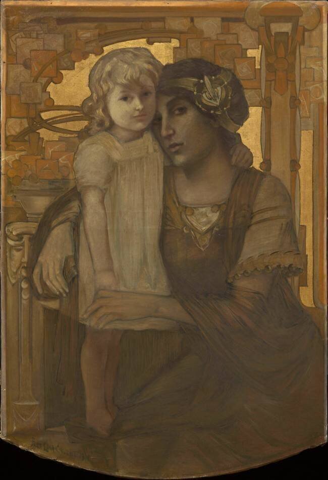Femme et fillette Paul Cauchie