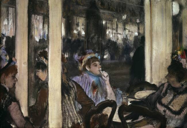 Femmes à la terrasse d’un café Edgar Degas