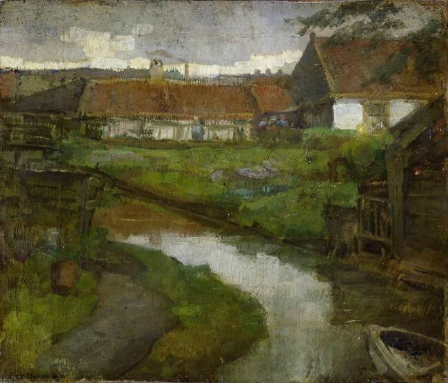 Ferme et fossé d'irrigation Piet Mondrian
