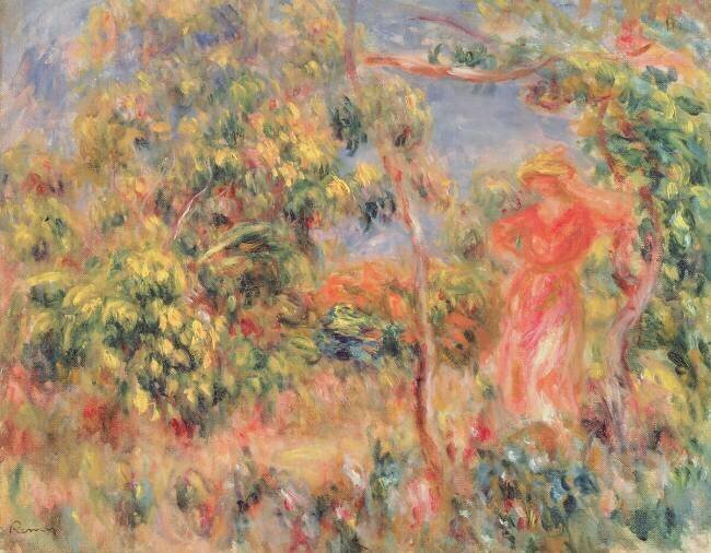 Figure dans un jardin Auguste Renoir