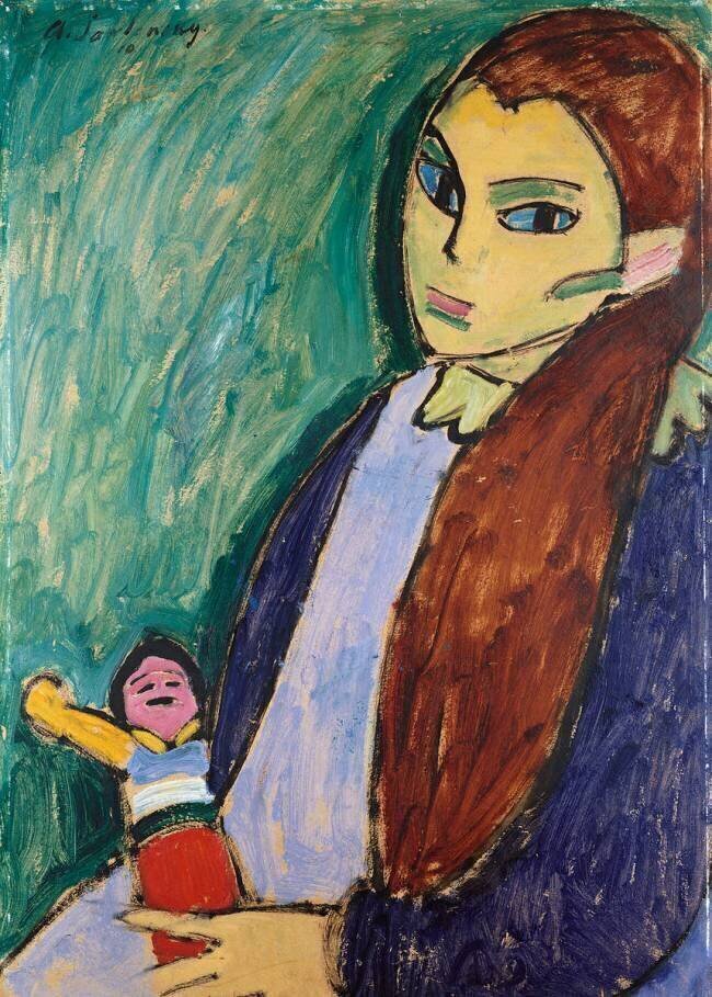 Fille avec Poupée Alexej von Jawlensky