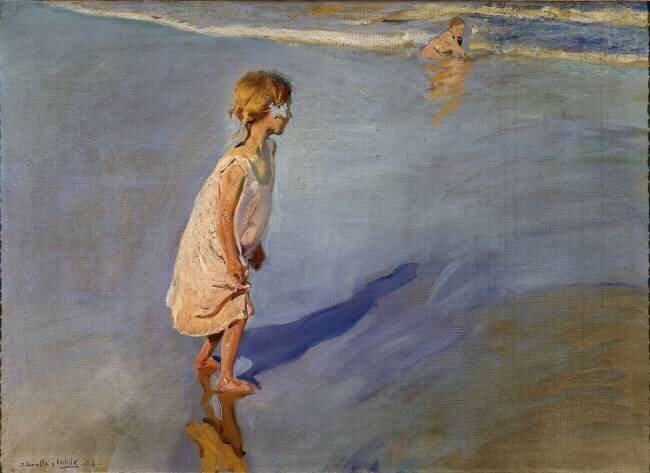 Fille avec un ruban bleu Joaquin Sorolla y Bastida
