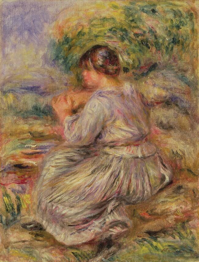 Fille dans un paysage Auguste Renoir