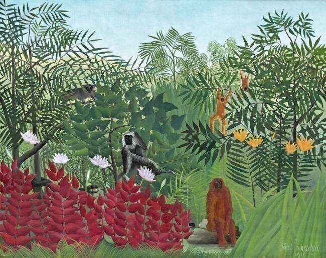 Forêt Tropicale avec Singes Henri Rousseau