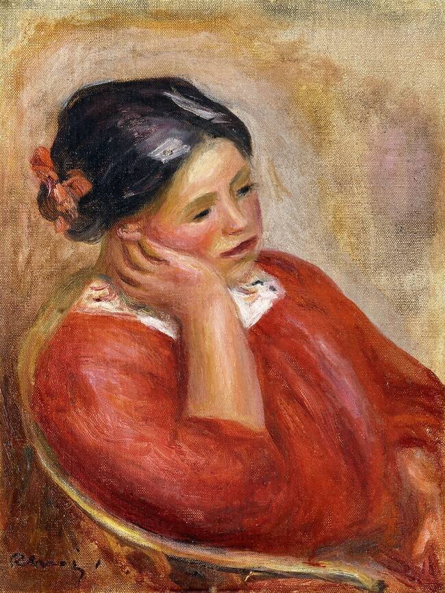 Gabrielle penchée Auguste Renoir