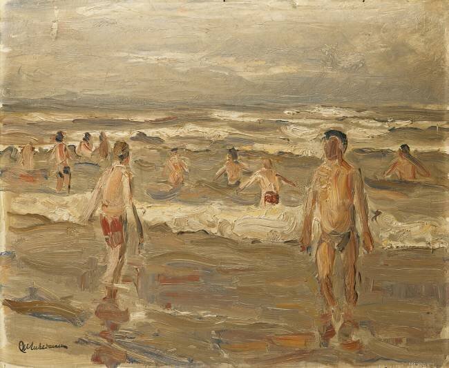 Garçons se baignant dans la mer Max Liebermann