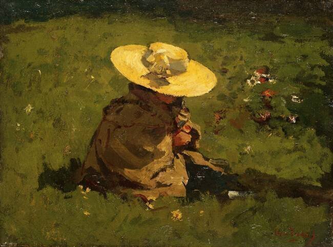 Girl in the grass Willem de Zwart