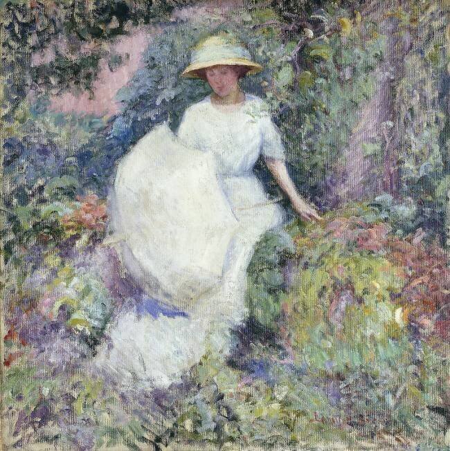Fille à l'ombrelle William James Webb
