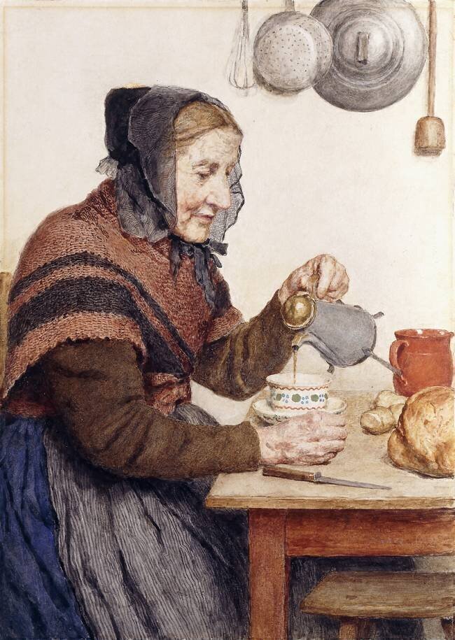 Grandmother with Coffee Albert Anker