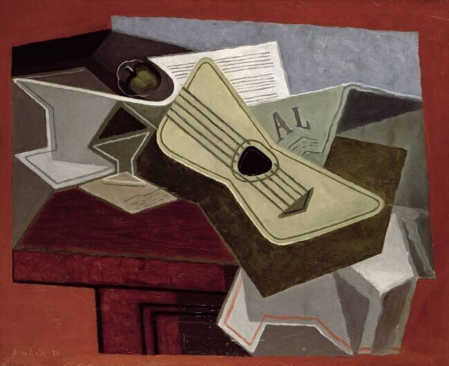 Guitare et Journal Juan Gris