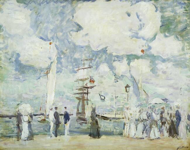 Entrée du port de Deauville Paul César Helleu