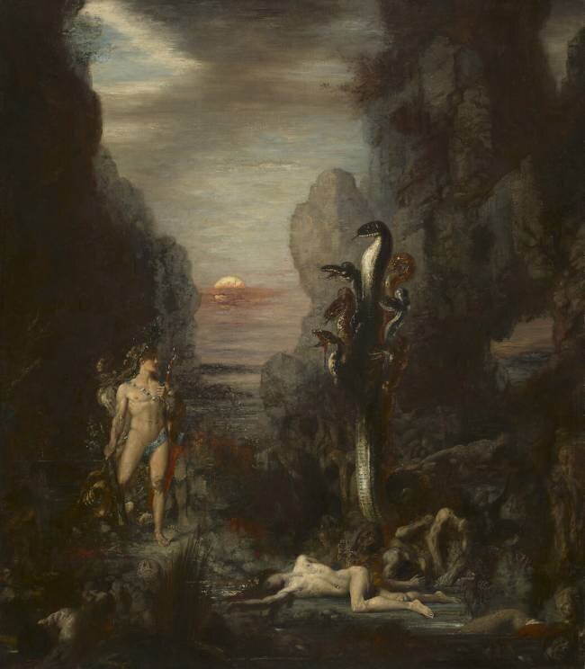 Hercules and the Lernaean Hydra Gustave Moreau