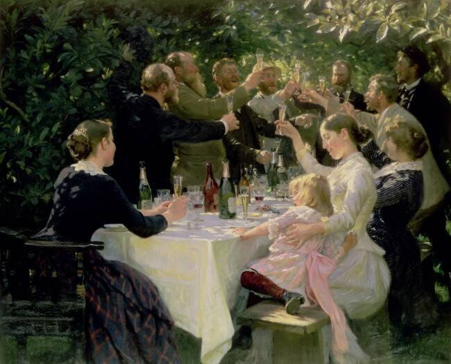 Hip Hip Hurrah !  Fête d'artistes à Skagen Peder Severin Kröyer