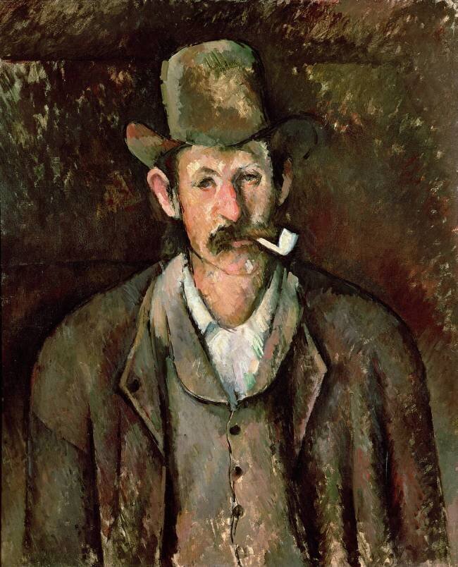Homme à la pipe Paul Cézanne