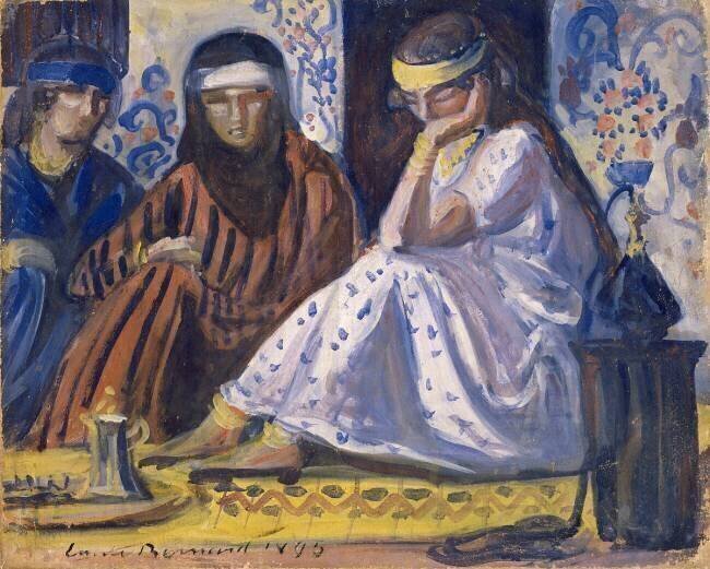 Intérieur arabe ; Harem Emile Bernard