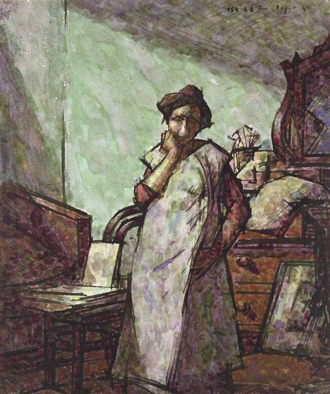 Intérieur avec Mme Mounter Harold Gilman
