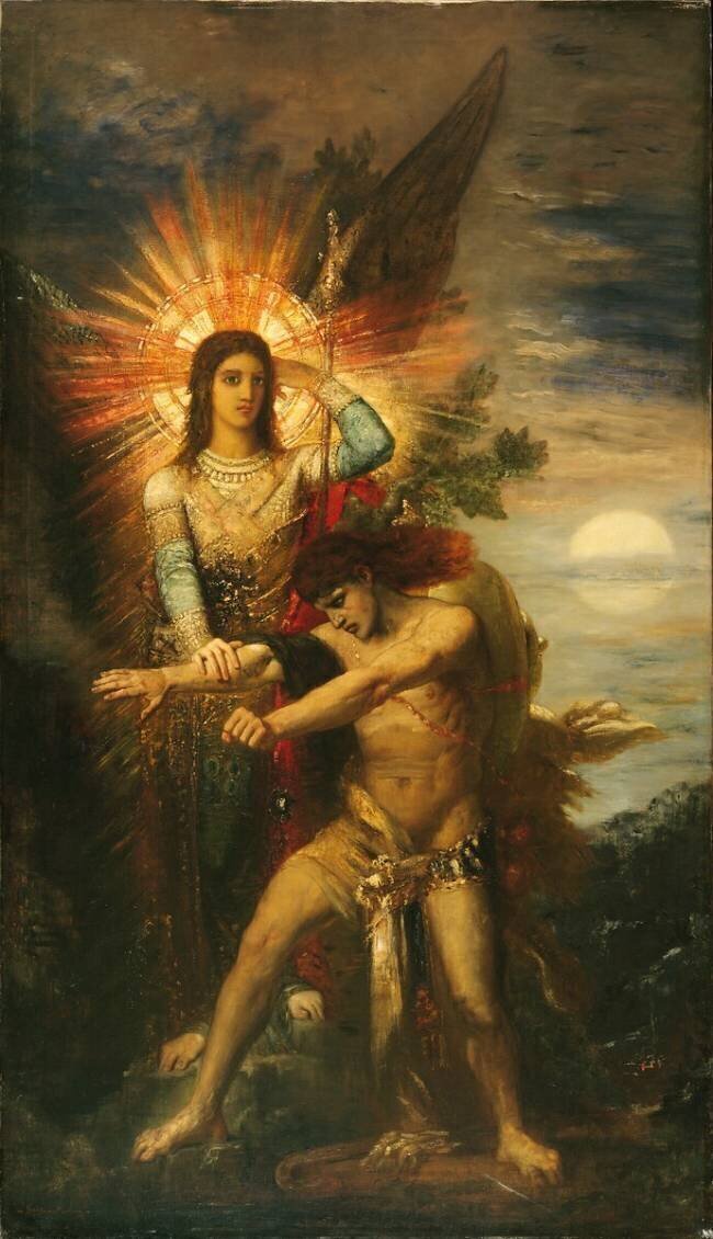 Jacob et l'ange Gustave Moreau