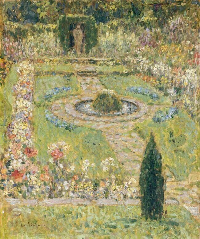 Jardin à Hampton-Court Henri Le Sidaner