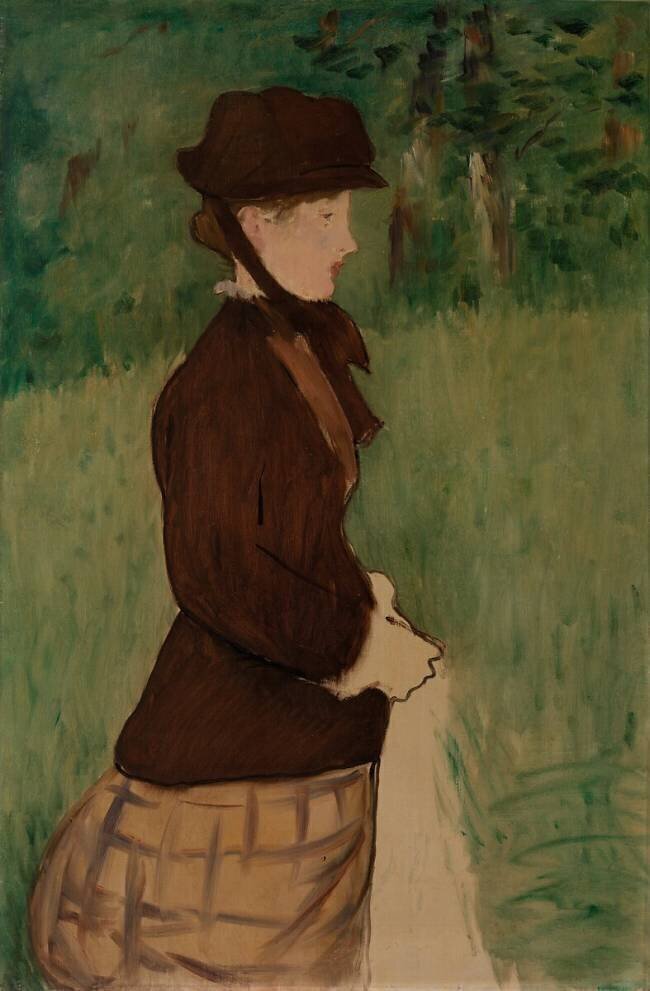 Jeune femme dans un jardin Edouard Manet