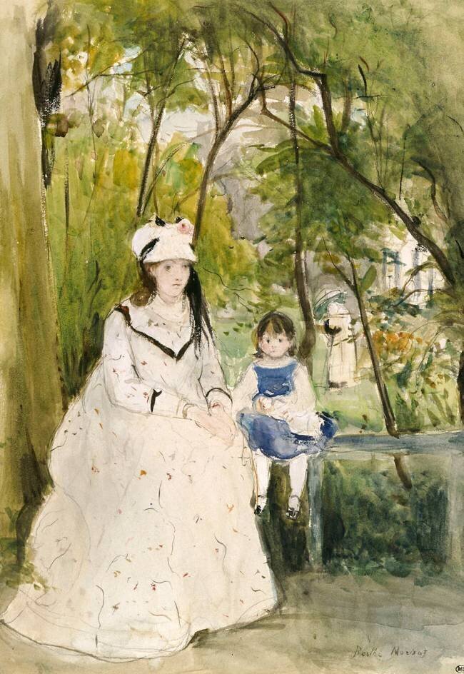 Jeune femme dans un paysage Berthe Morisot