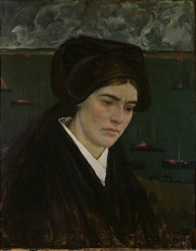 Jeune femme à l'Ile de Sein Charles Cottet